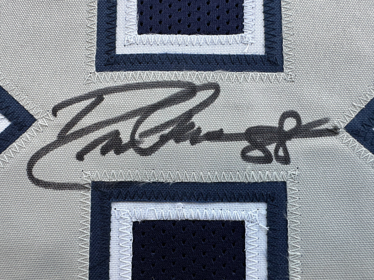 DREW PEARSON DALLAS COWBOYS SIGNED BLUE JERSEY w/HOF 21 Inscription BAS