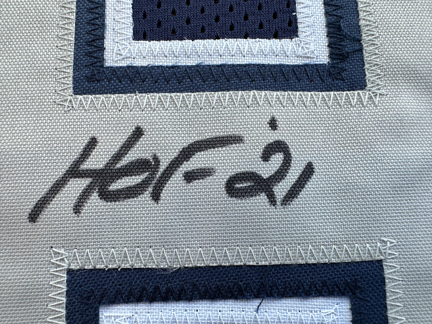 DREW PEARSON DALLAS COWBOYS SIGNED BLUE JERSEY w/HOF 21 Inscription BAS