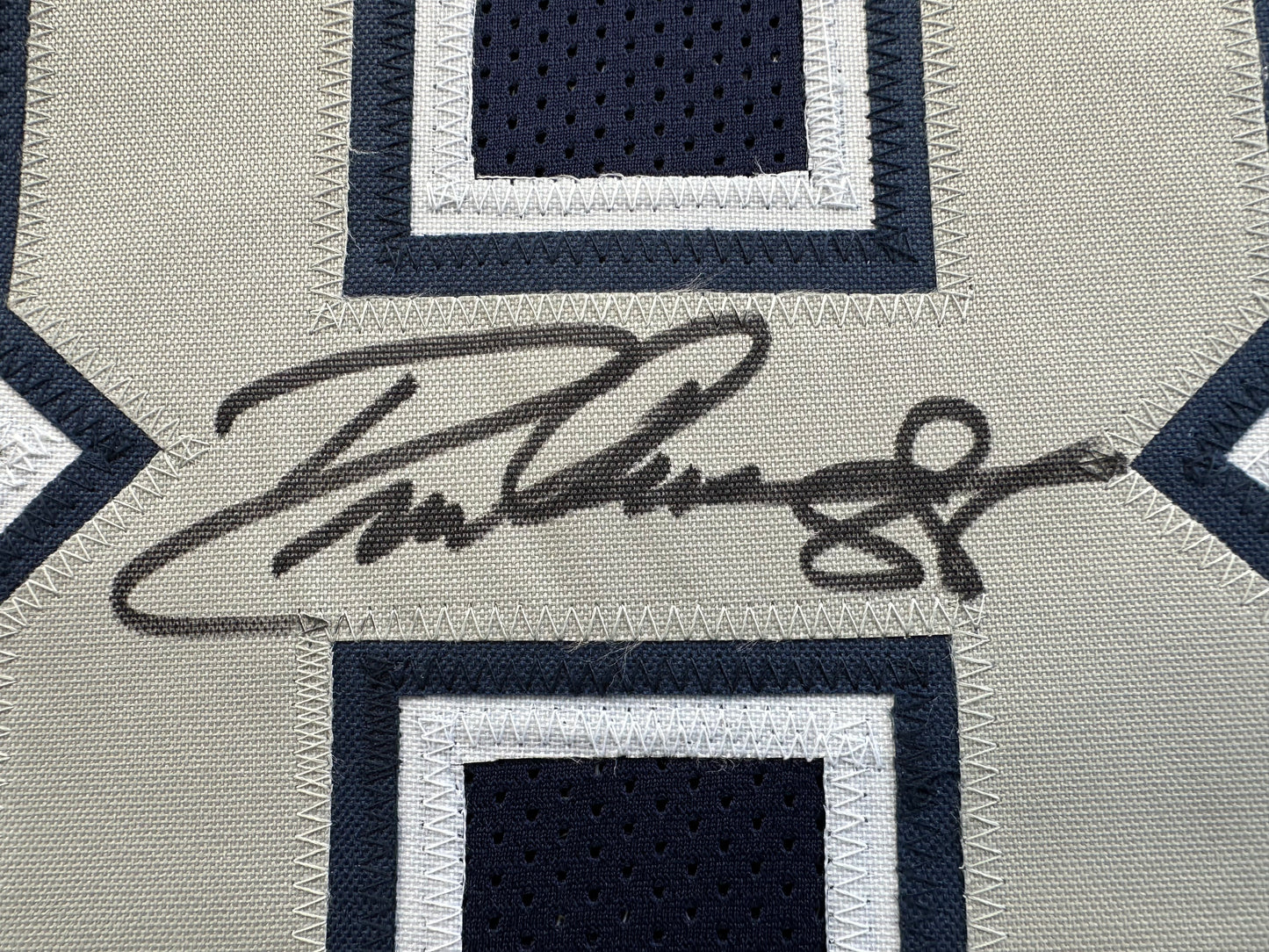 DREW PEARSON DALLAS COWBOYS SIGNED BLUE JERSEY w/HOF 21 Inscription BAS