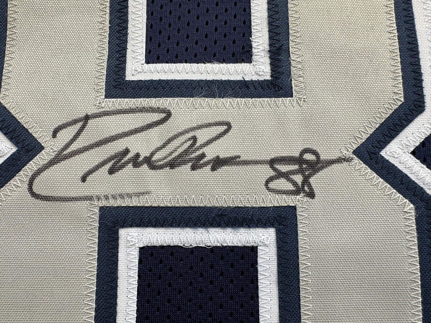 DREW PEARSON DALLAS COWBOYS SIGNED BLUE JERSEY w/HOF 21 Inscription BAS