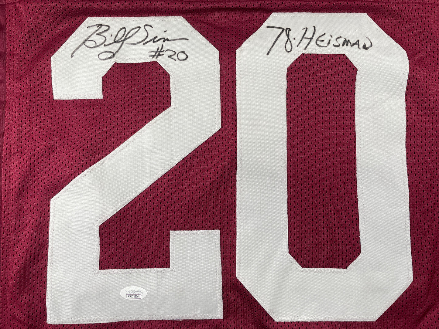 BILLY SIMS Oklahoma OU Sooners SIGNED JERSEY Detriot Lions XL w/78 HEISMAN JSA