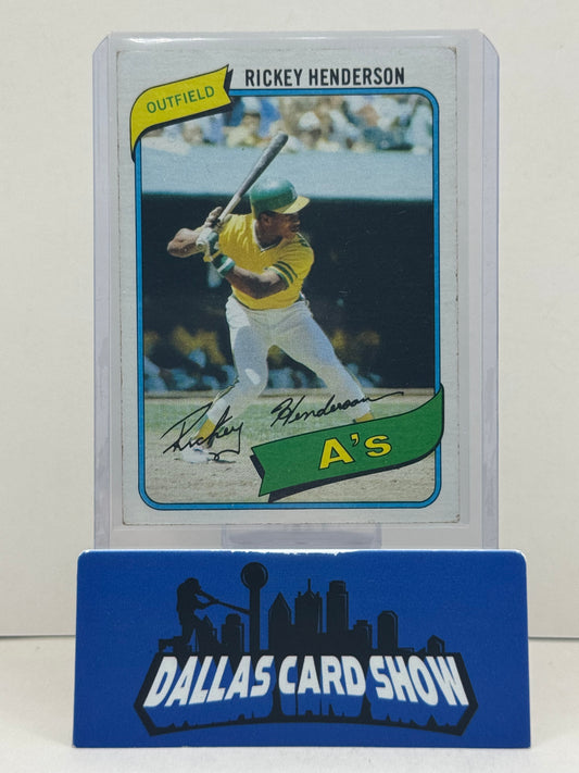 1980 Topps #482 Rickey Henderson Rookie RC