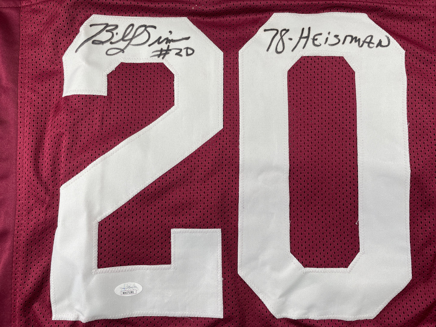 BILLY SIMS Oklahoma OU Sooners SIGNED JERSEY Detriot Lions XL w/78 HEISMAN JSA