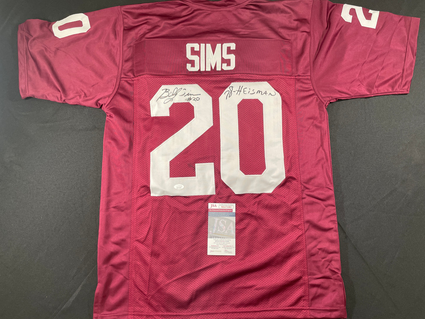 BILLY SIMS Oklahoma OU Sooners SIGNED JERSEY Detriot Lions XL w/78 HEISMAN JSA