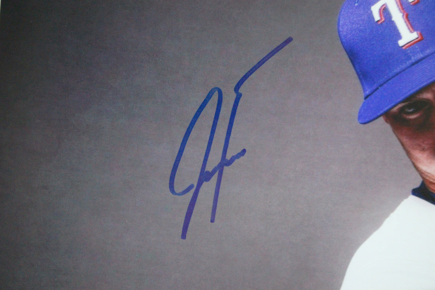 JUSTIN FOSCUE TEXAS RANGERS SIGNED 8x10 PHOTO In Studio BAS
