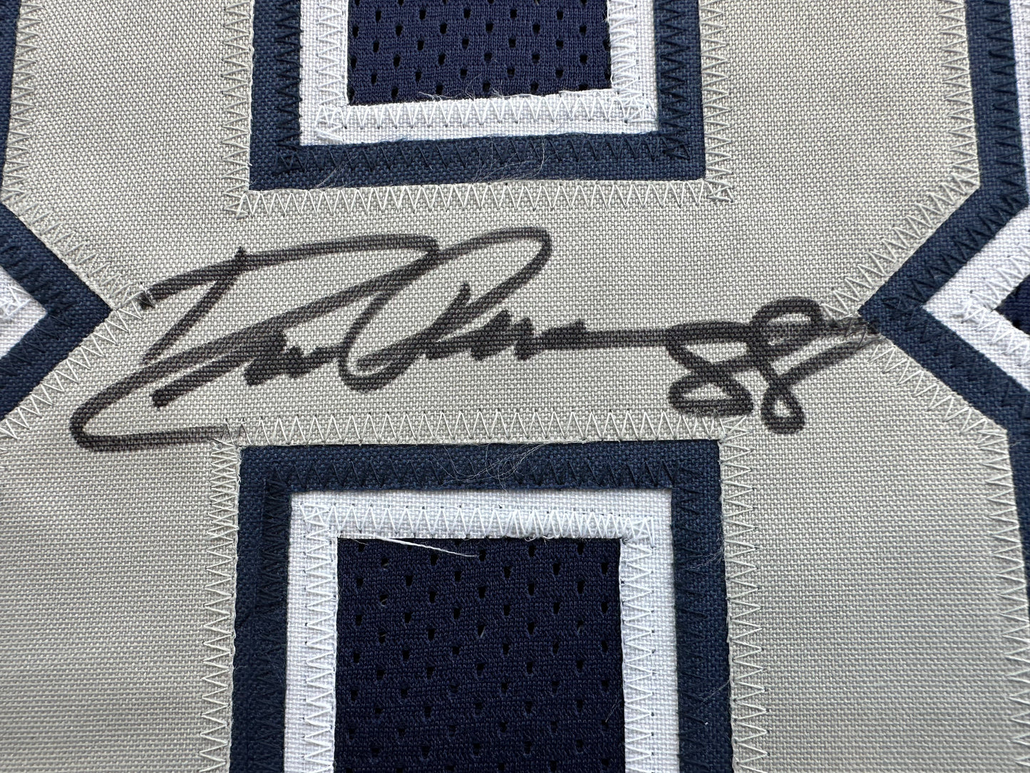 DREW PEARSON DALLAS COWBOYS SIGNED BLUE JERSEY w/HOF 21 Inscription BAS