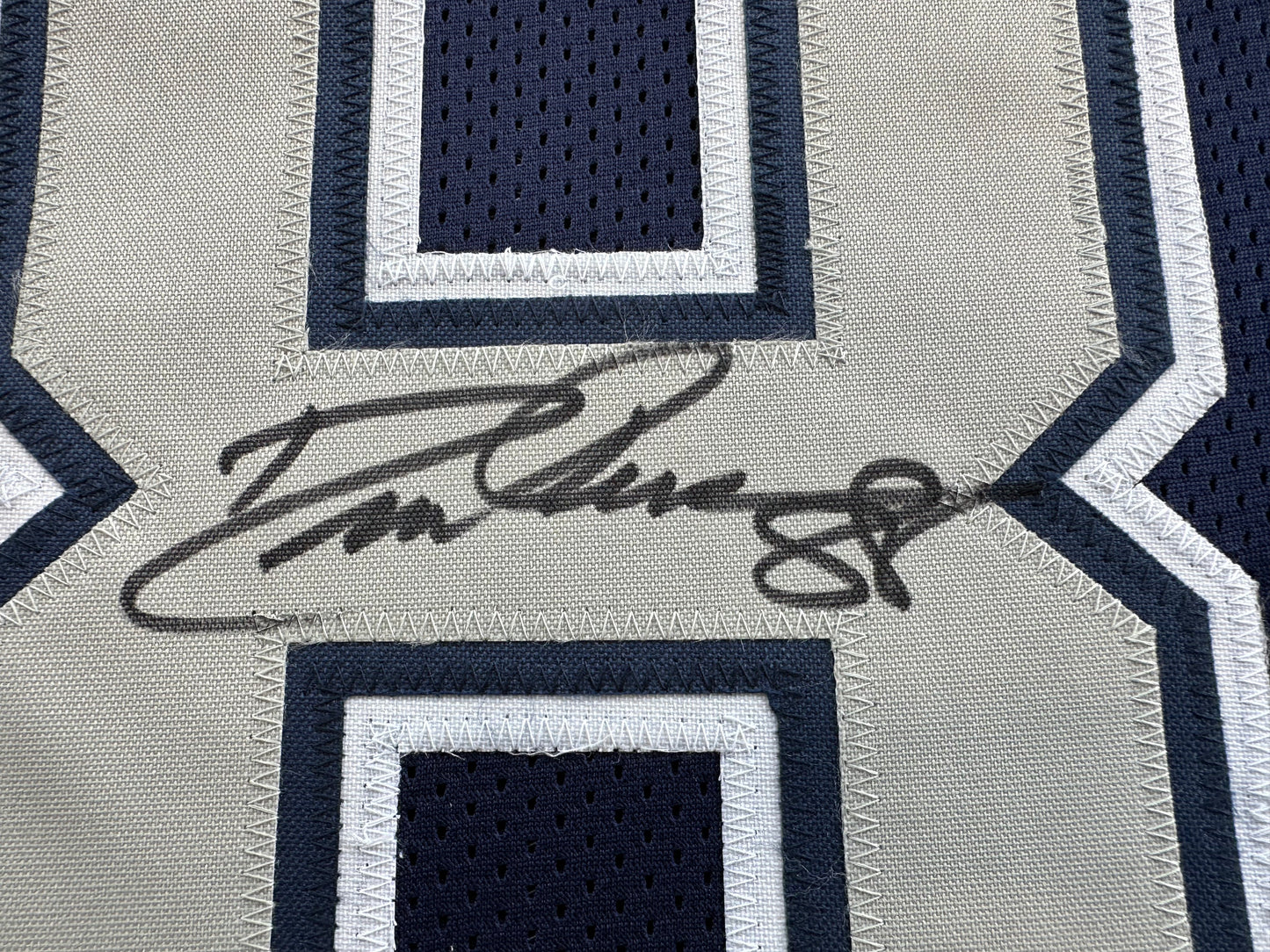 DREW PEARSON DALLAS COWBOYS SIGNED BLUE JERSEY w/HOF 21 Inscription BAS