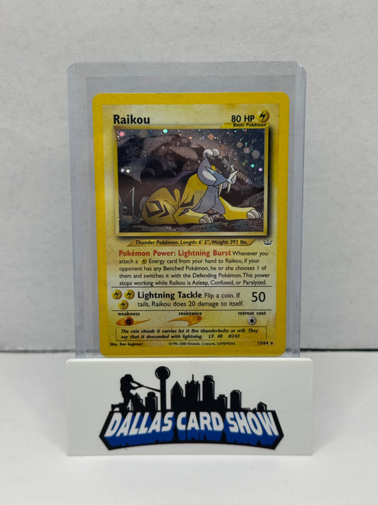 2000 Pokemon - Raikou (Holo) - 13/64 Neo Revelation LP