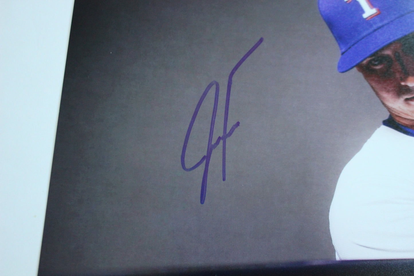 JUSTIN FOSCUE TEXAS RANGERS SIGNED 8x10 PHOTO In Studio BAS