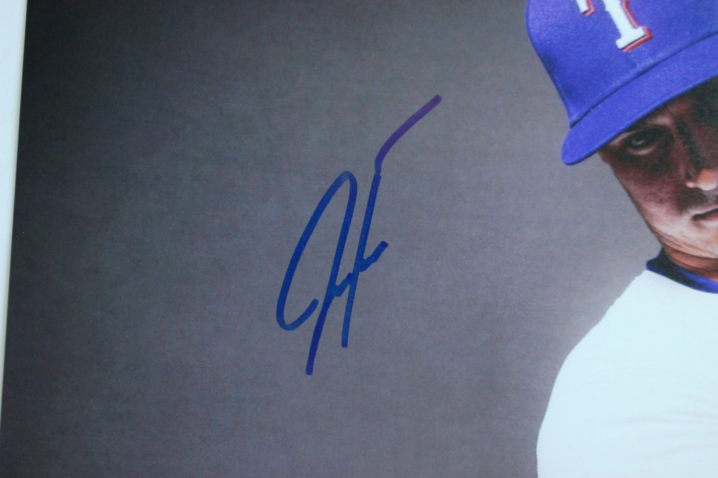 JUSTIN FOSCUE TEXAS RANGERS SIGNED 8x10 PHOTO In Studio BAS