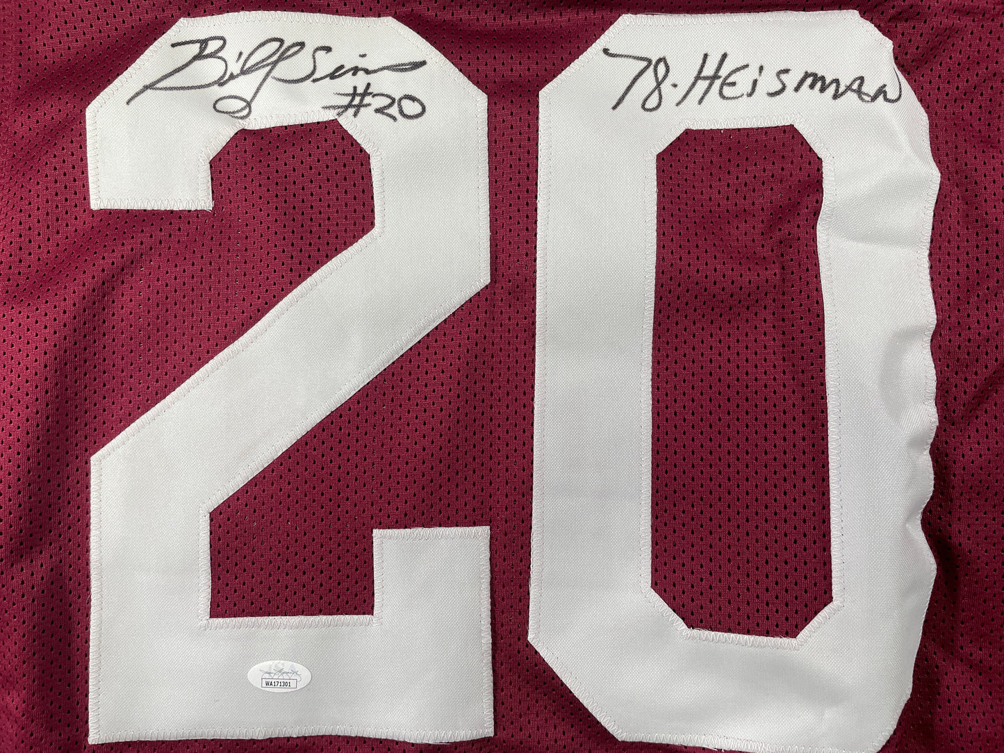 BILLY SIMS Oklahoma OU Sooners SIGNED JERSEY Detriot Lions XL w/78 HEISMAN JSA