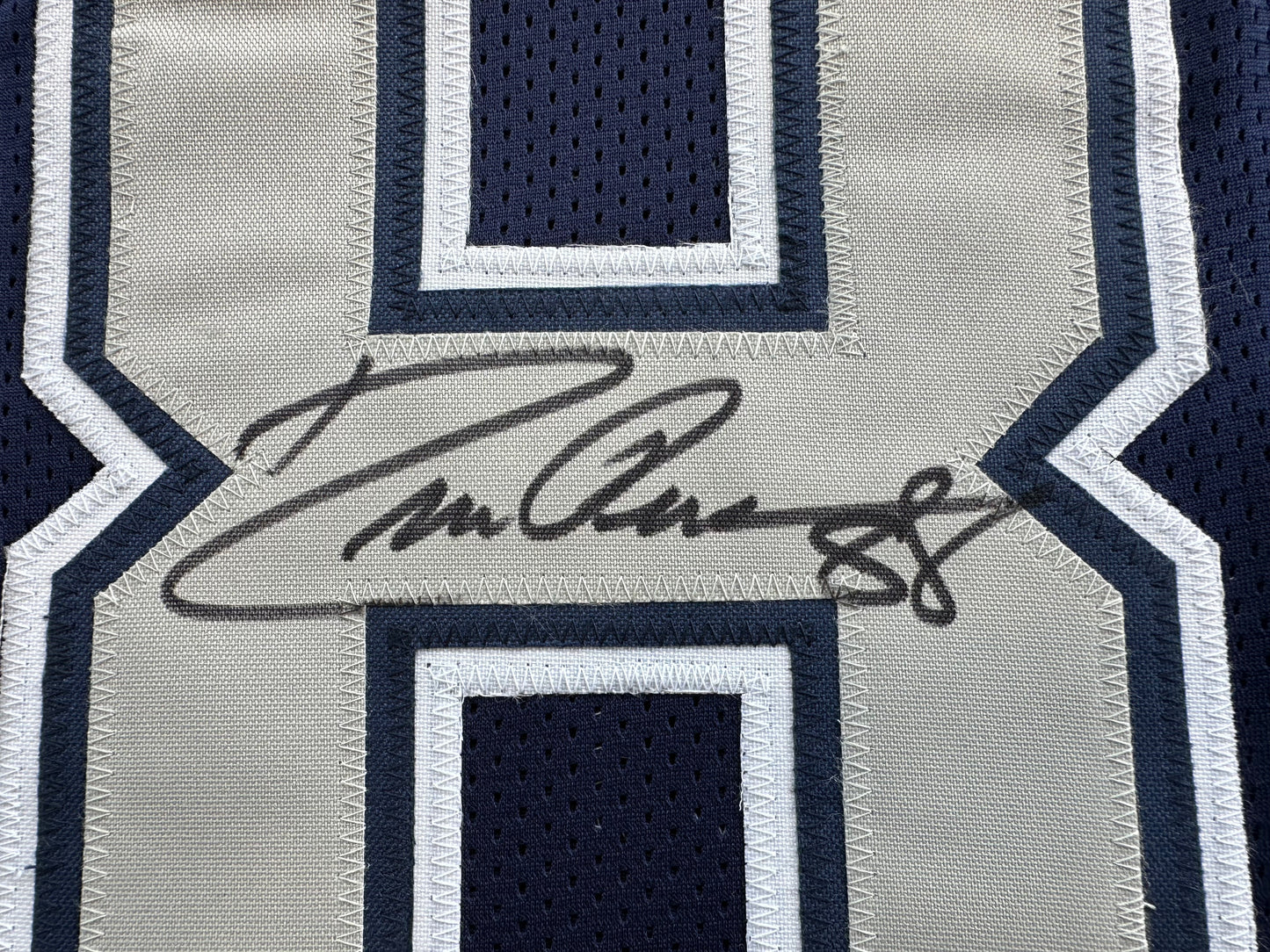 DREW PEARSON DALLAS COWBOYS SIGNED BLUE JERSEY w/HOF 21 Inscription BAS