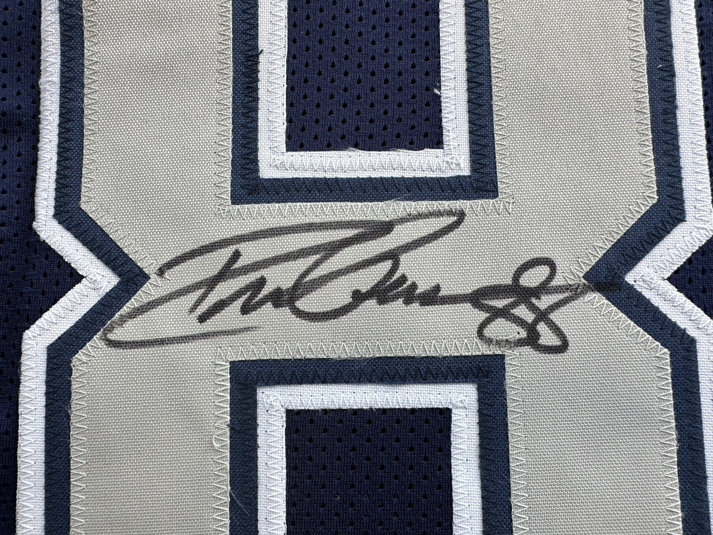 DREW PEARSON DALLAS COWBOYS SIGNED BLUE JERSEY w/HOF 21 Inscription BAS