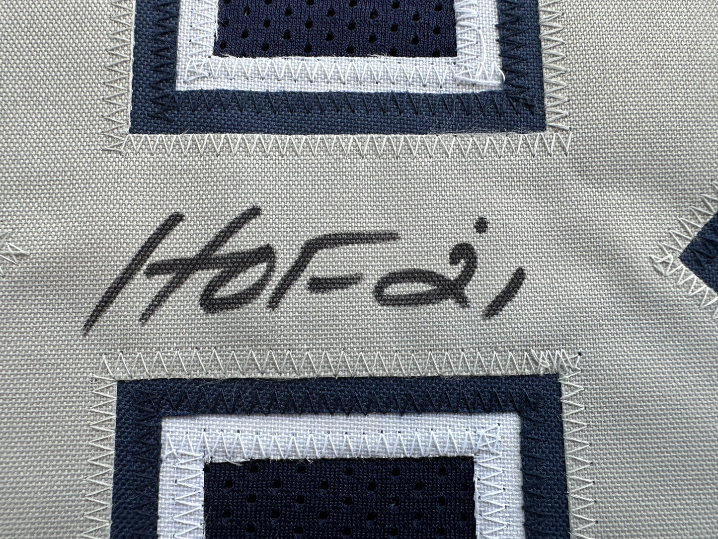 DREW PEARSON DALLAS COWBOYS SIGNED BLUE JERSEY w/HOF 21 Inscription BAS