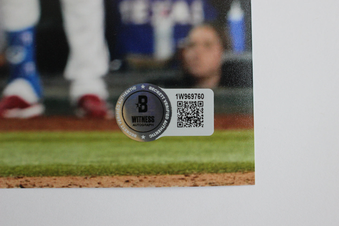 EZEQUIEL DURAN TEXAS RANGERS SIGNED 8x10 PHOTO Red Helmet HR BAS COA