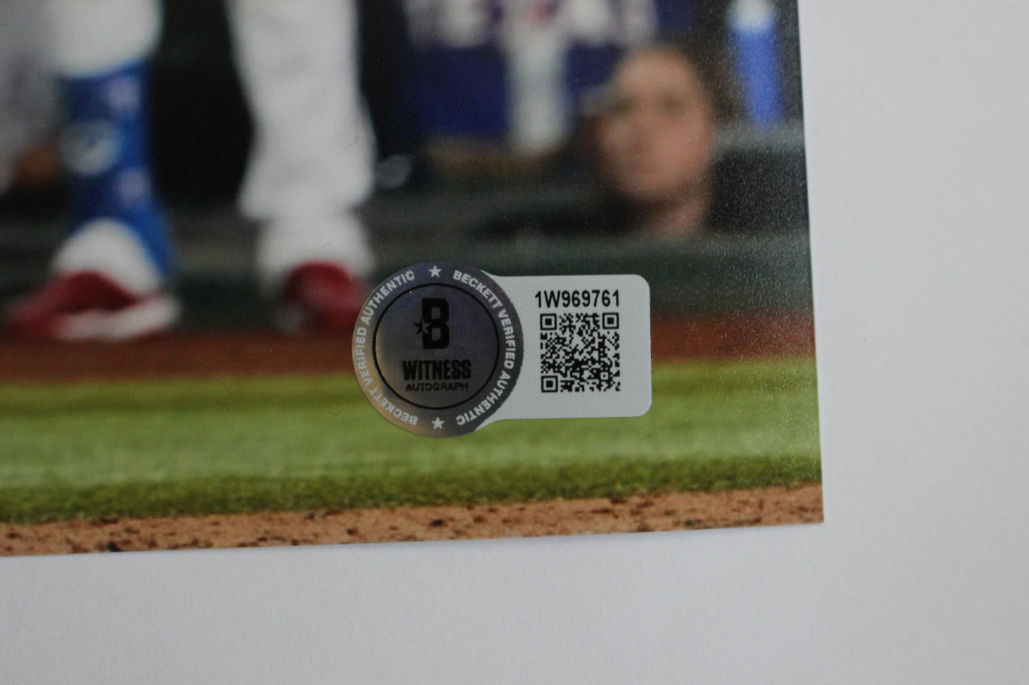 EZEQUIEL DURAN TEXAS RANGERS SIGNED 8x10 PHOTO Red Helmet HR BAS COA