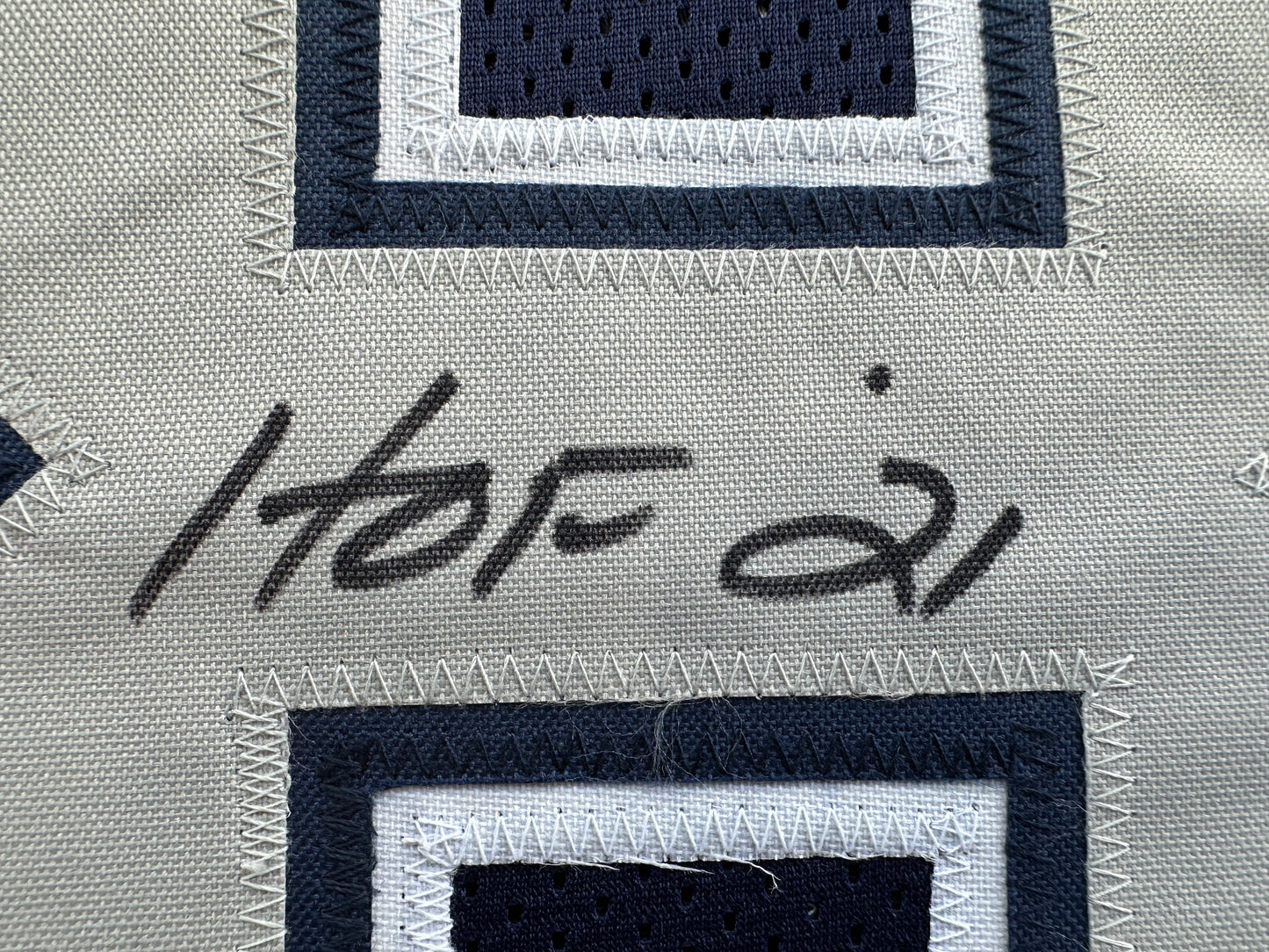 DREW PEARSON DALLAS COWBOYS SIGNED BLUE JERSEY w/HOF 21 Inscription BAS