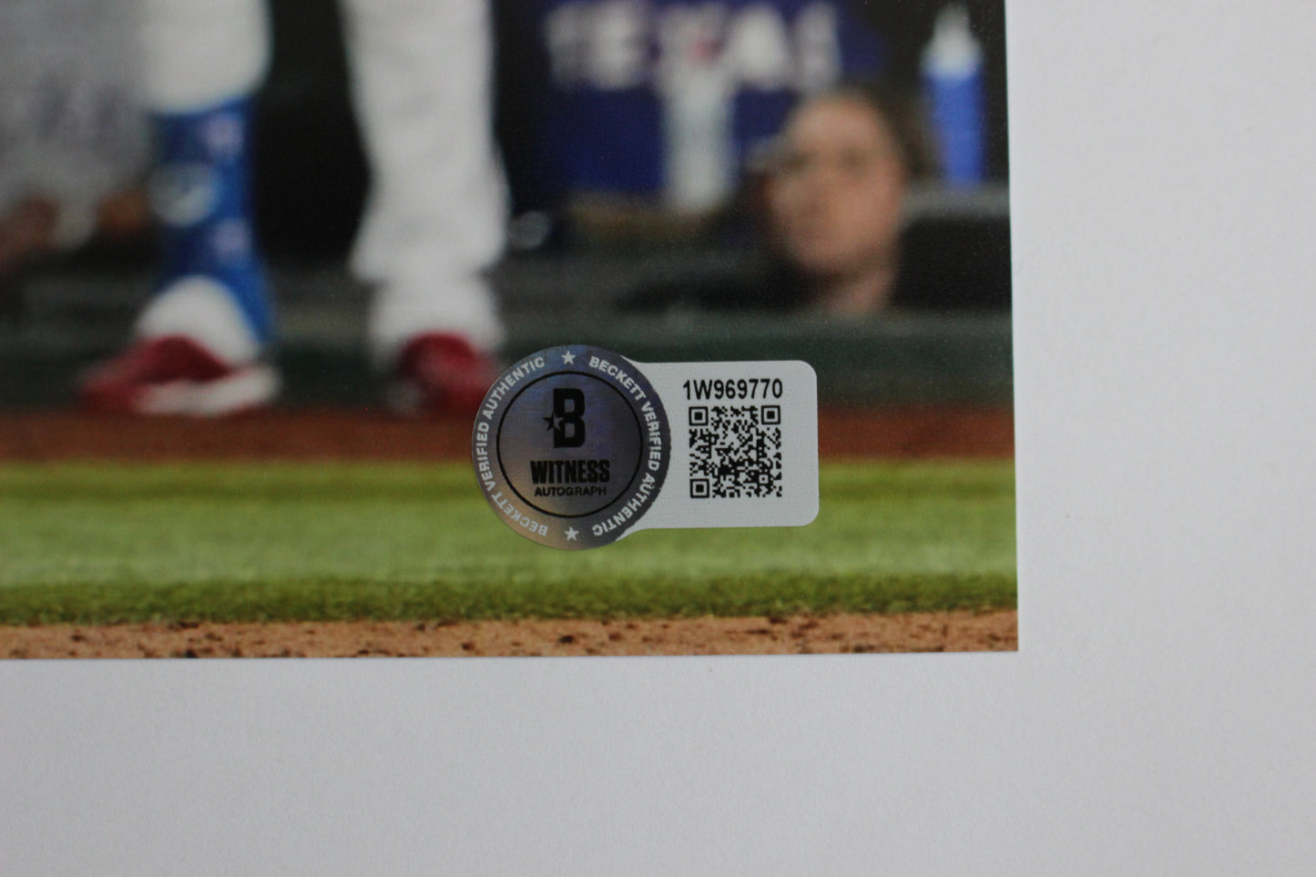 EZEQUIEL DURAN TEXAS RANGERS SIGNED 8x10 PHOTO Red Helmet HR BAS COA