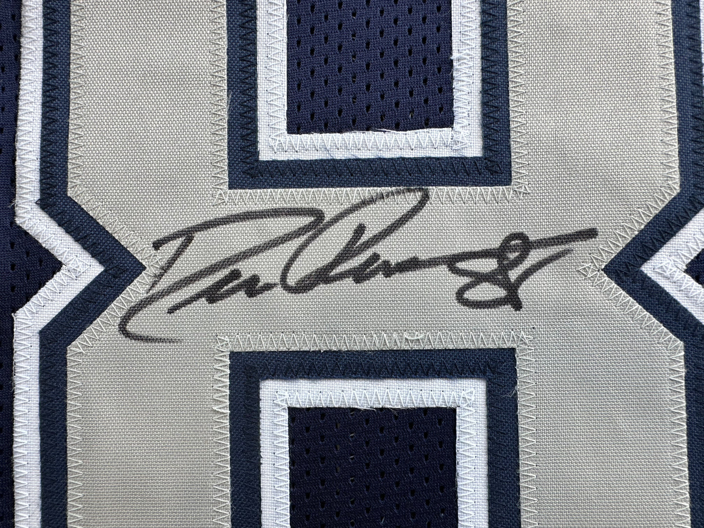 DREW PEARSON DALLAS COWBOYS SIGNED BLUE JERSEY w/HOF 21 Inscription BAS