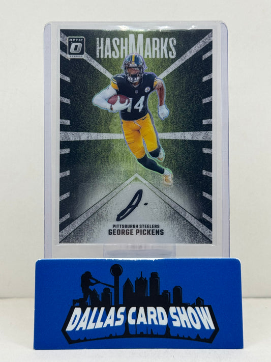 2024 Panini Optic #HM-GPS George Pickens HashMarks Autograph Dallas Cowboys
