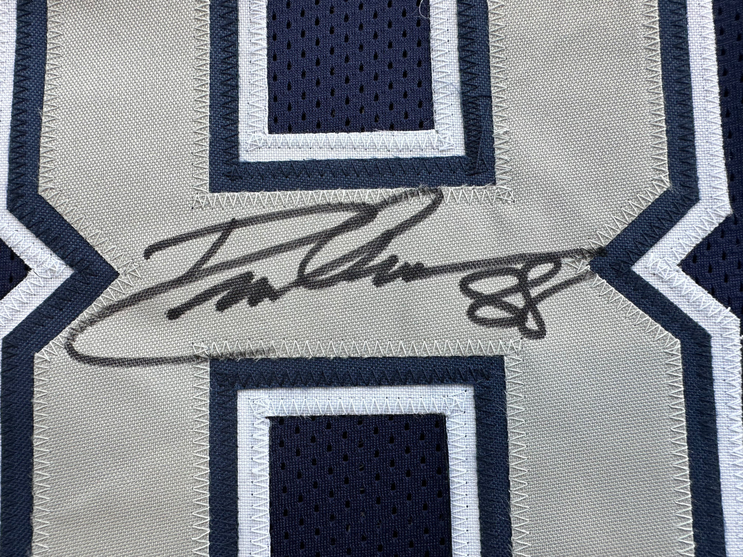 DREW PEARSON DALLAS COWBOYS SIGNED BLUE JERSEY w/HOF 21 Inscription BAS
