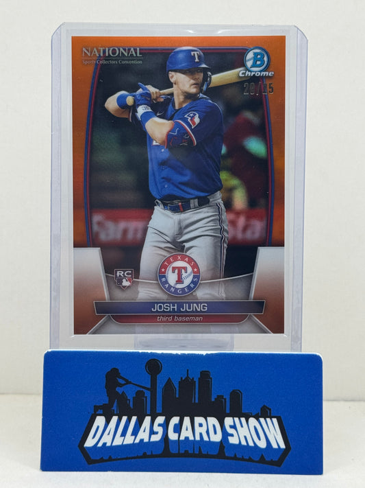 2023 Bowman Chrome The National #MLB-21 Josh Jung Orange Rookie Refractor /25