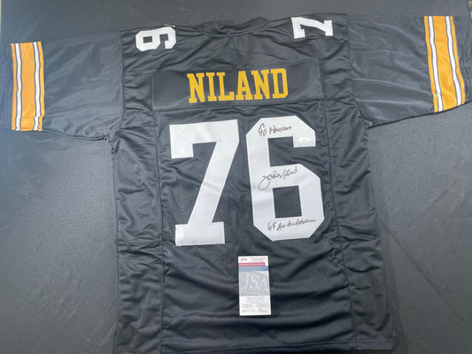 JOHN NILAND IOWA HAWKEYES SIGNED JERSEY Cowboys w/INSCs JSA COA