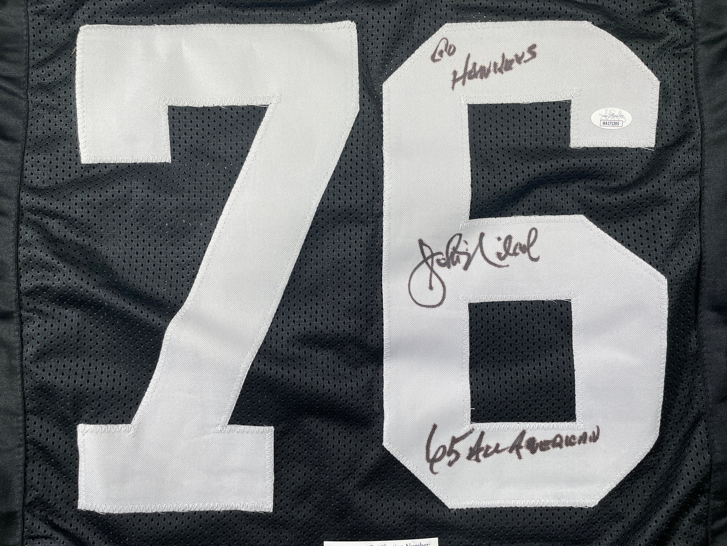 JOHN NILAND IOWA HAWKEYES SIGNED JERSEY Cowboys w/INSCs JSA COA