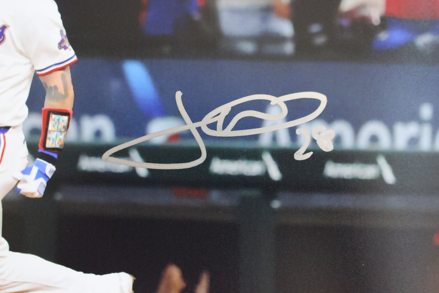 JONAH HEIM TEXAS RANGERS SIGNED 8x10 PHOTO Rounding the Bases BAS