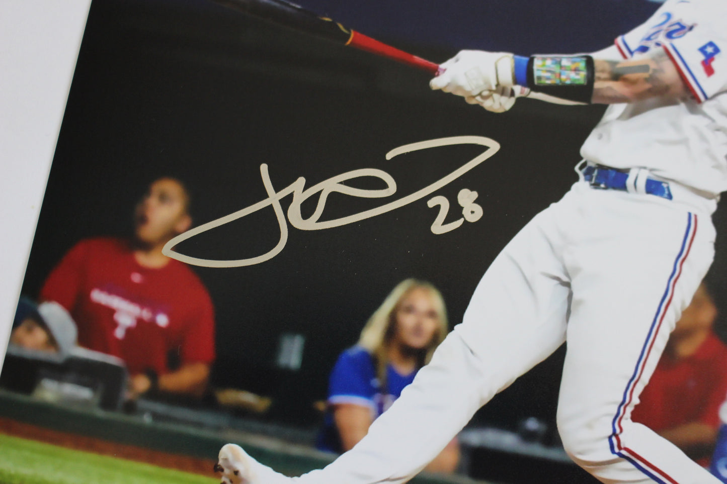 JONAH HEIM TEXAS RANGERS SIGNED 8x10 PHOTO Home Run Swing BAS