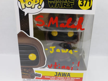 SUSANNA MALAAK SIGNED FUNKO POP JAWA STAR WARS w/Jawa & utinni! BECKETT