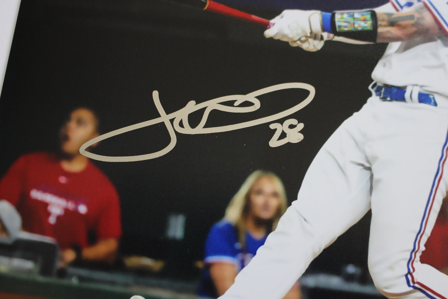 JONAH HEIM TEXAS RANGERS SIGNED 8x10 PHOTO Home Run Swing BAS