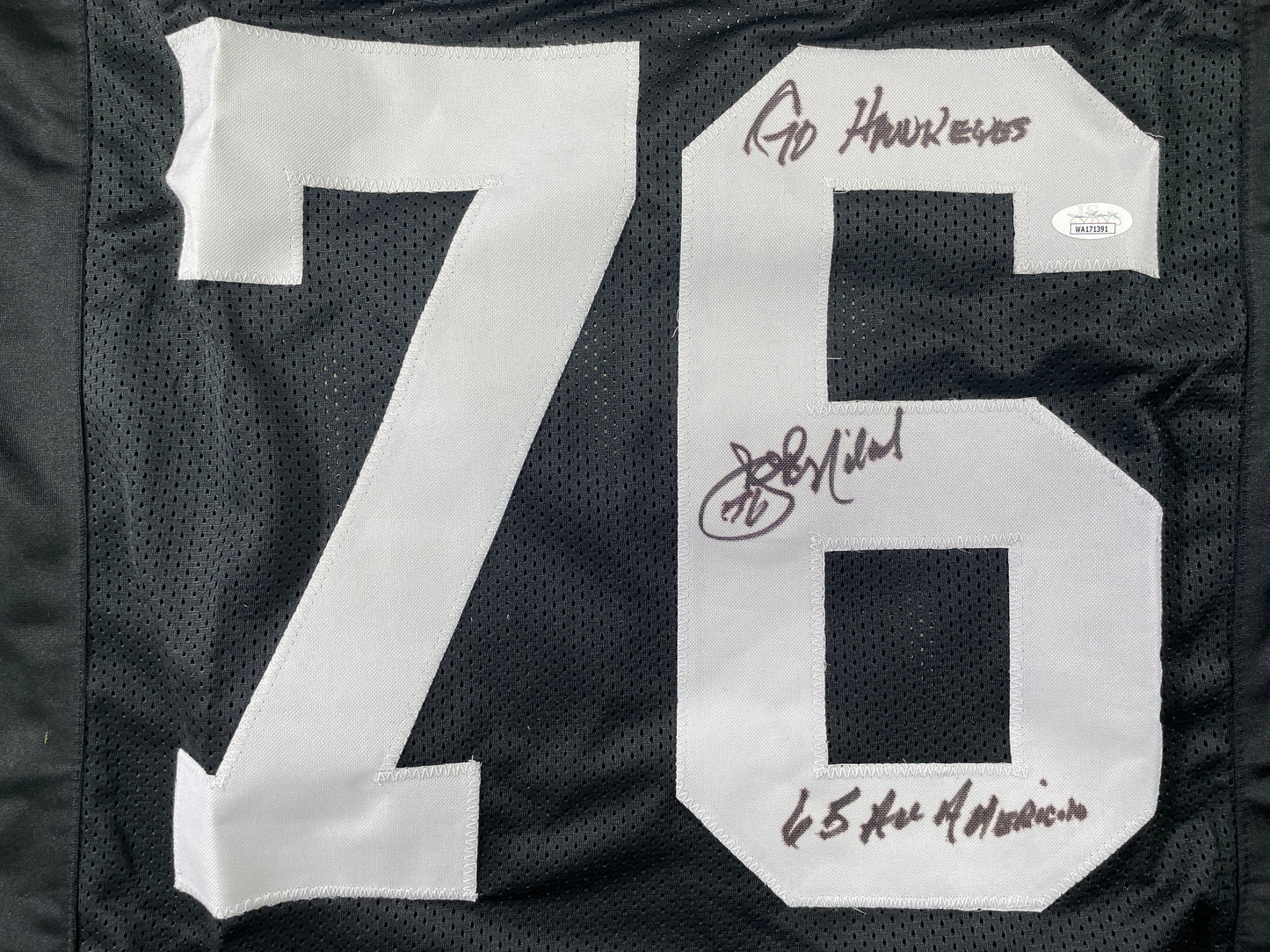 JOHN NILAND IOWA HAWKEYES SIGNED JERSEY Cowboys w/INSCs JSA COA