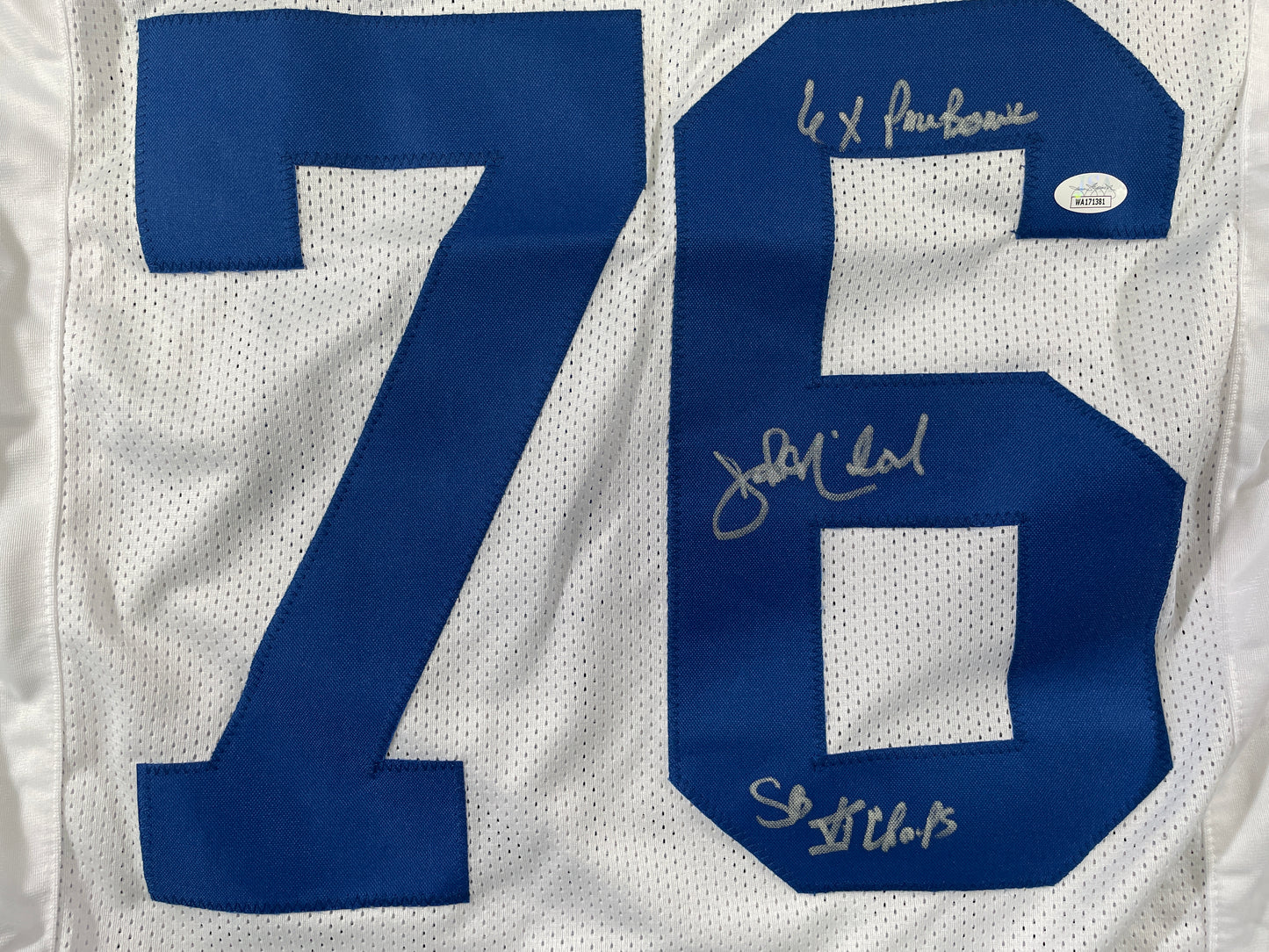 JOHN NILAND DALLAS COWBOYS SIGNED JERSEY Iowa Hawkeyes w/INSCs JSA COA