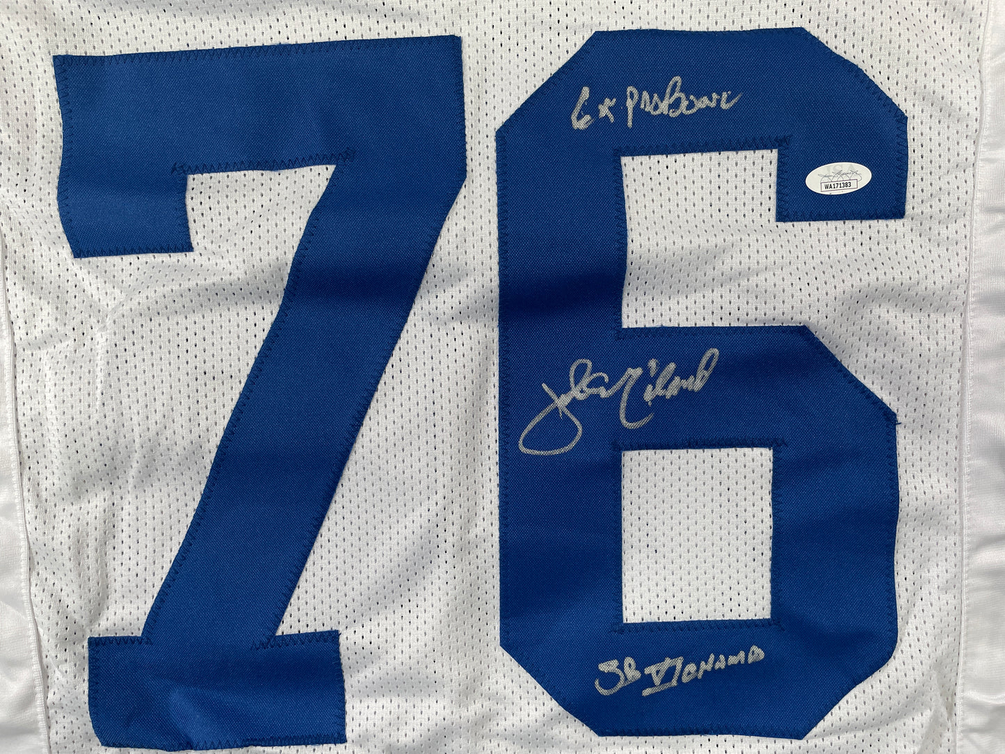 JOHN NILAND DALLAS COWBOYS SIGNED JERSEY Iowa Hawkeyes w/INSCs JSA COA