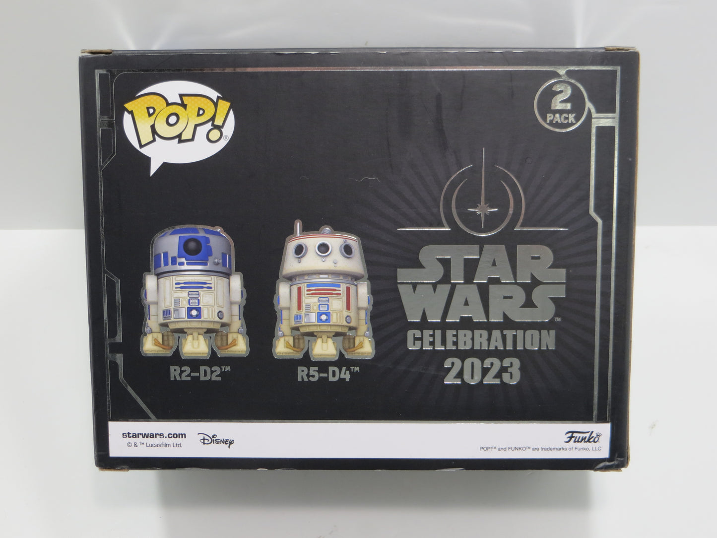 CHRISTINE GALEY SIGNED 2 PACK FUNKO POP STAR WARS w/R2D2 & R5D4 BAS COA