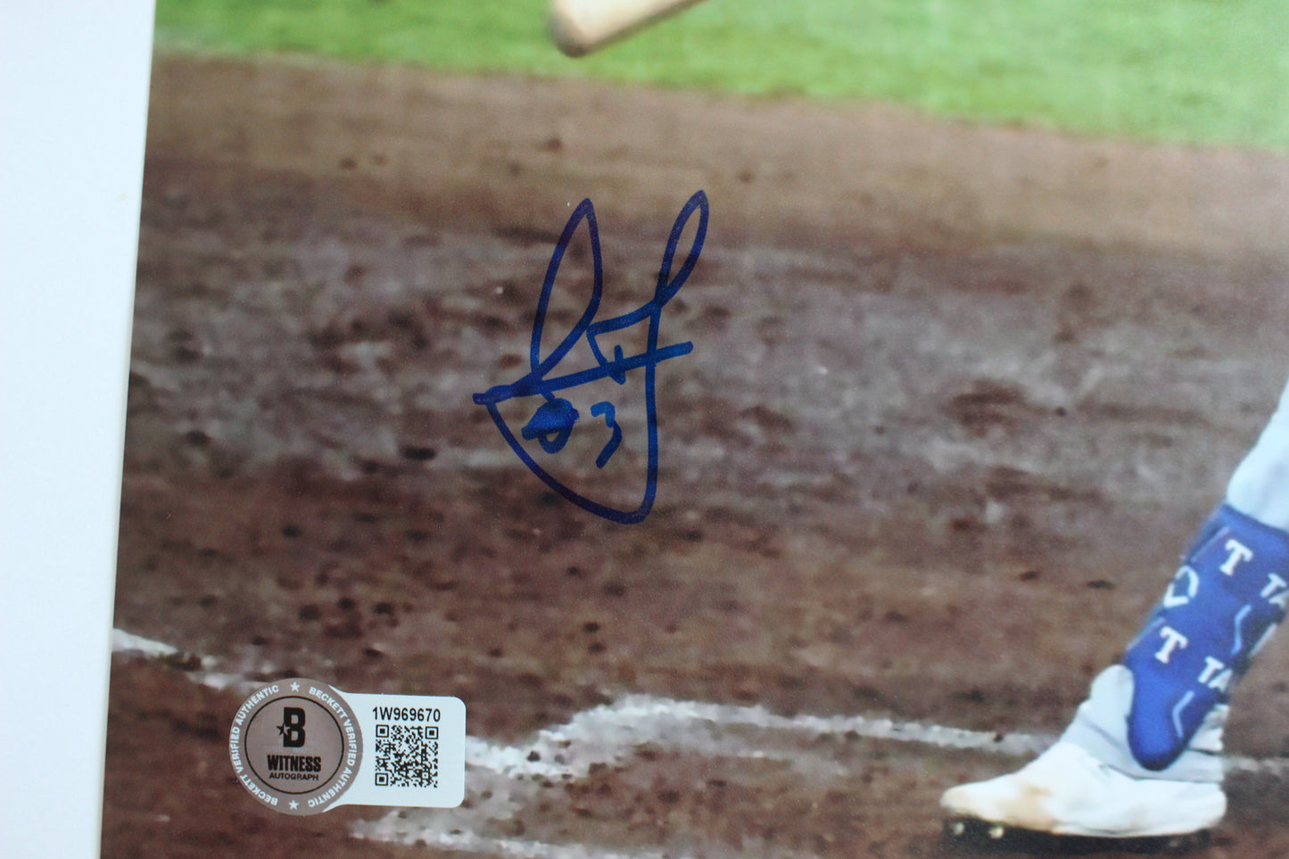 LEODY TAVARAS TEXAS RANGERS SIGNED 8x10 2023 World Series BAS COA