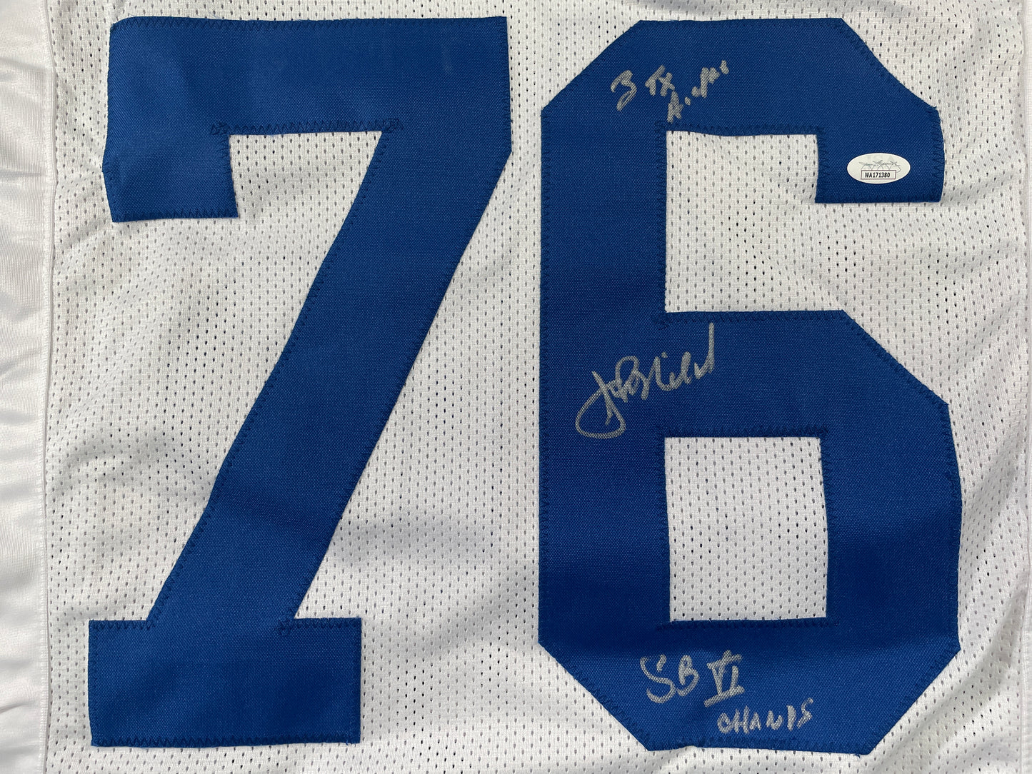 JOHN NILAND DALLAS COWBOYS SIGNED JERSEY Iowa Hawkeyes w/INSCs JSA COA