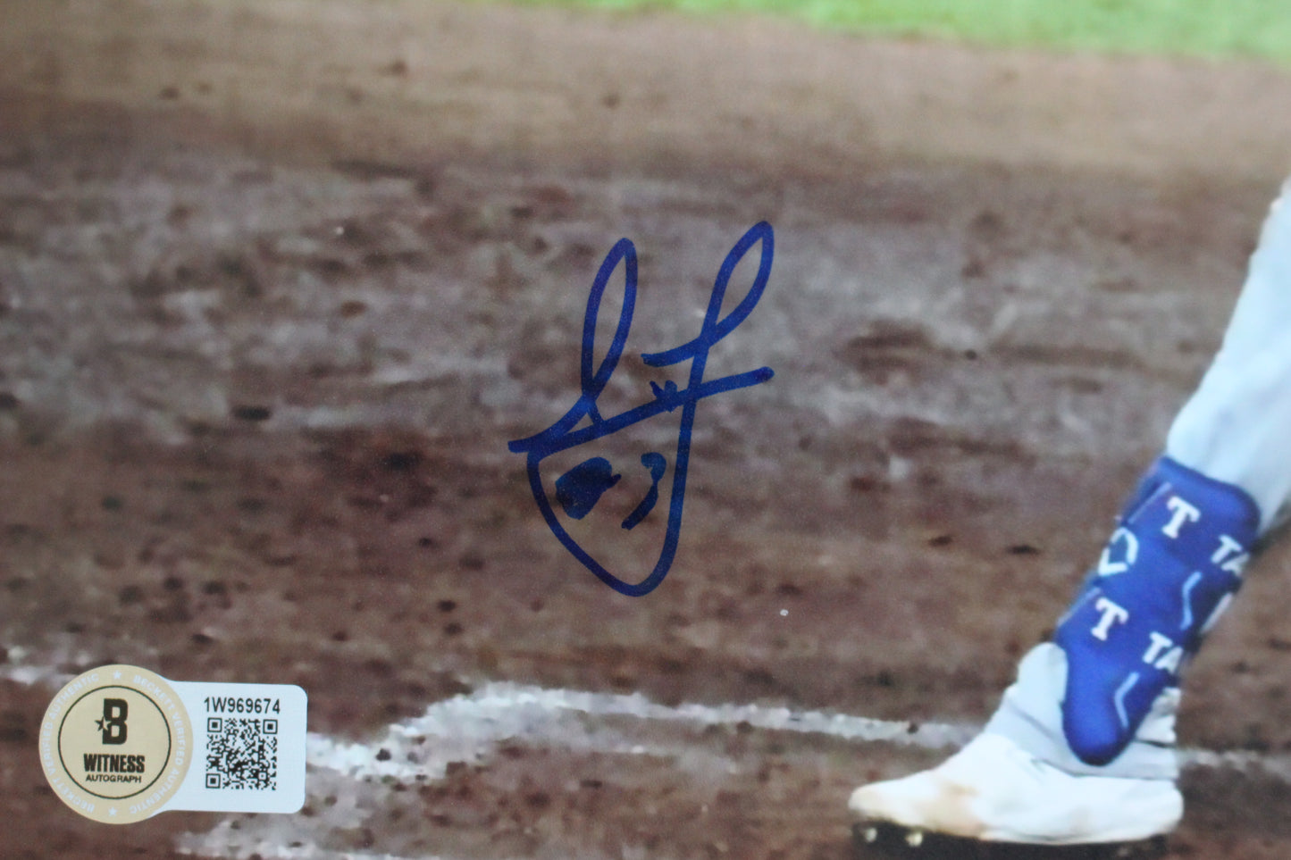 LEODY TAVARAS TEXAS RANGERS SIGNED 8x10 2023 World Series BAS COA