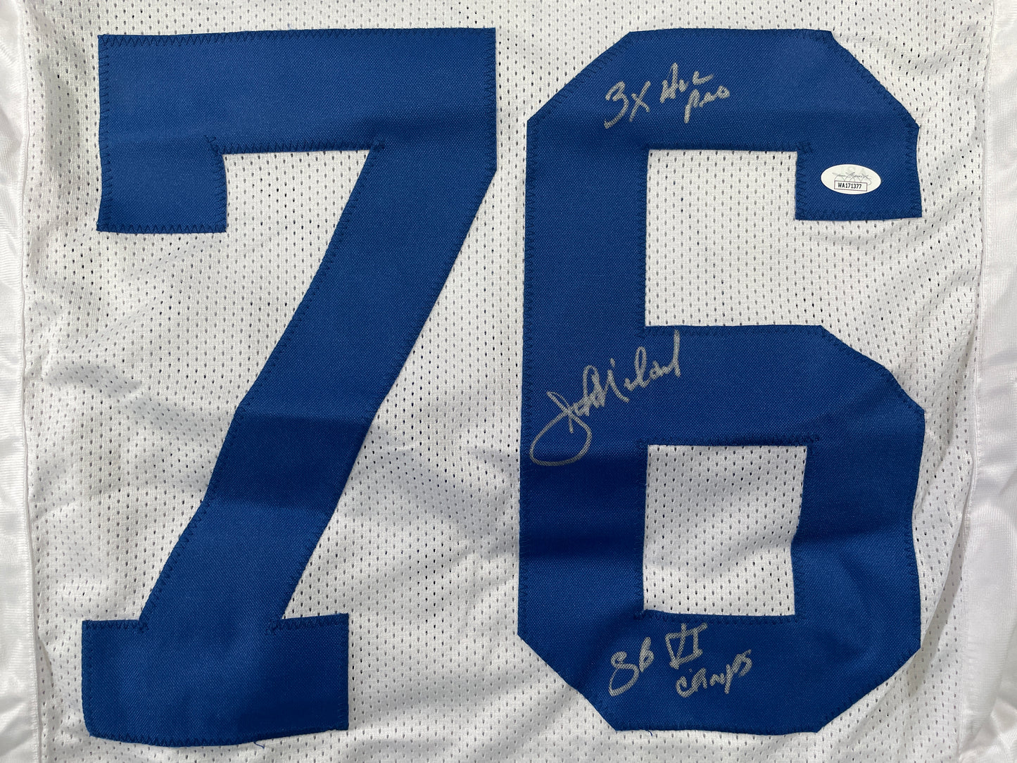 JOHN NILAND DALLAS COWBOYS SIGNED JERSEY Iowa Hawkeyes w/INSCs JSA COA