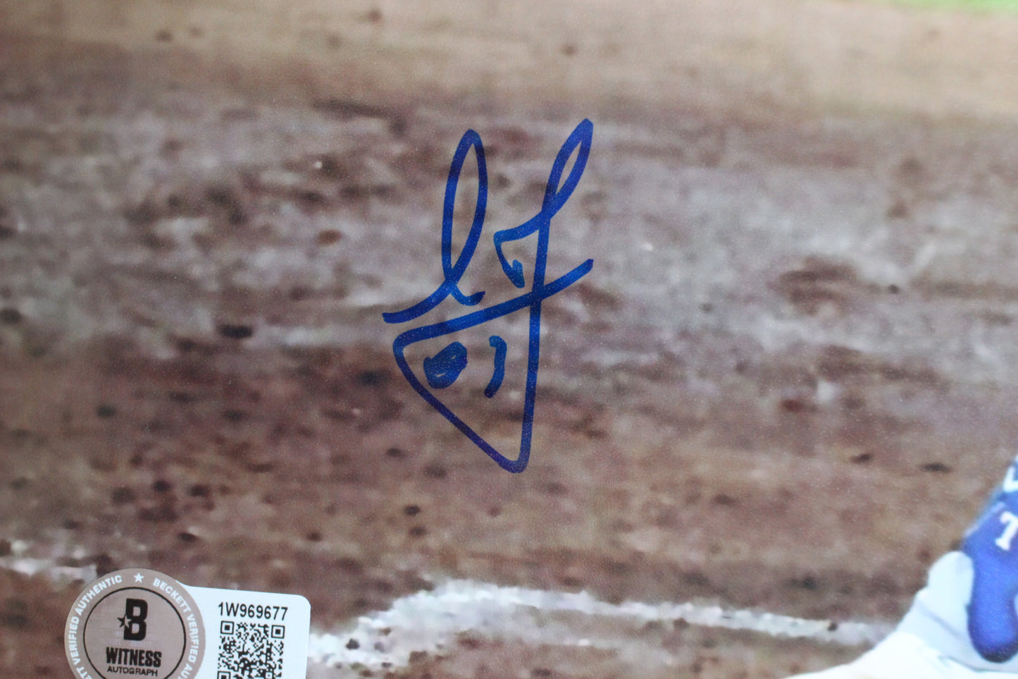 LEODY TAVARAS TEXAS RANGERS SIGNED 8x10 2023 World Series BAS COA