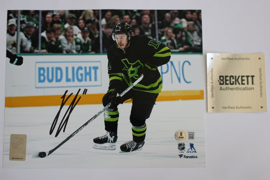 LOGAN STANKOVEN DALLAS STARS SIGNED 8x10 PHOTO Carolina Hurricanes BAS