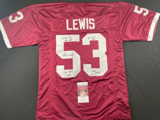 DD LEWIS MISSISSIPPI STATE BULLDOGS SIGNED JERSEY Dallas Cowboys XL w/INSC JSA