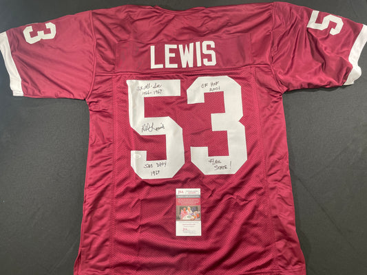 DD LEWIS MISSISSIPPI STATE BULLDOGS SIGNED JERSEY Dallas Cowboys XL w/INSC JSA