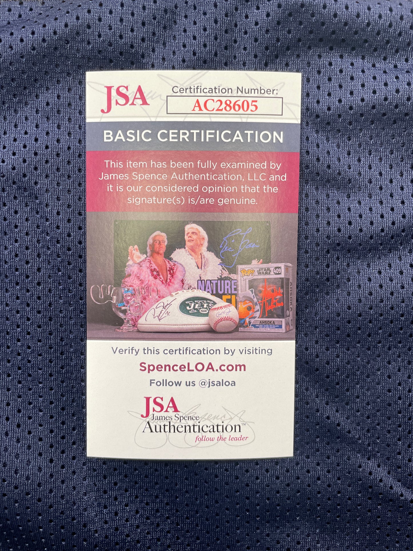 ROCKET ISMAIL NOTRE DAME SIGNED JERSEY (FULL SIG) w/"1990 All American" JSA