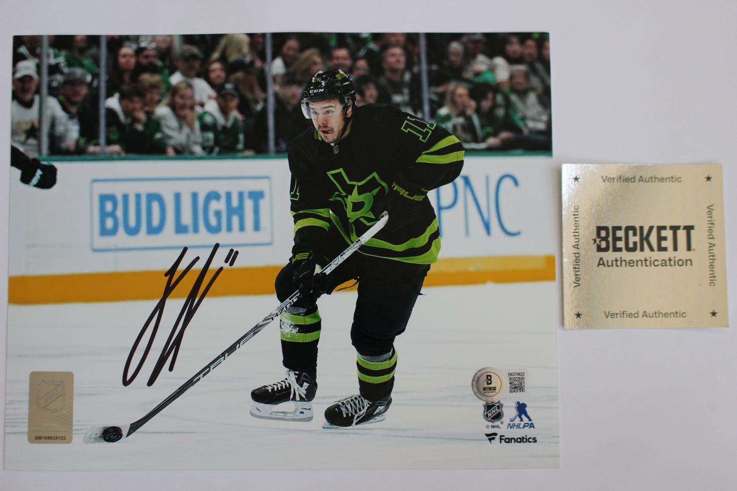 LOGAN STANKOVEN DALLAS STARS SIGNED 8x10 PHOTO Carolina Hurricanes BAS