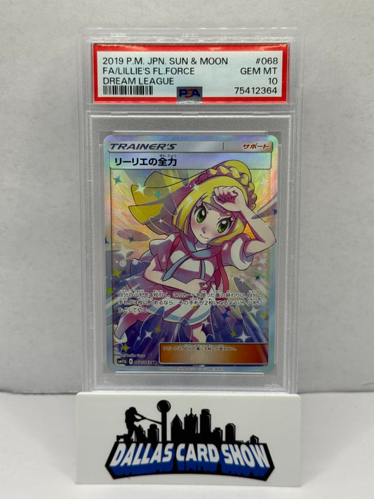 2019 Pokemon JPN - Lillie's Full Force (Full Art) - 068/049 Dream League PSA 10