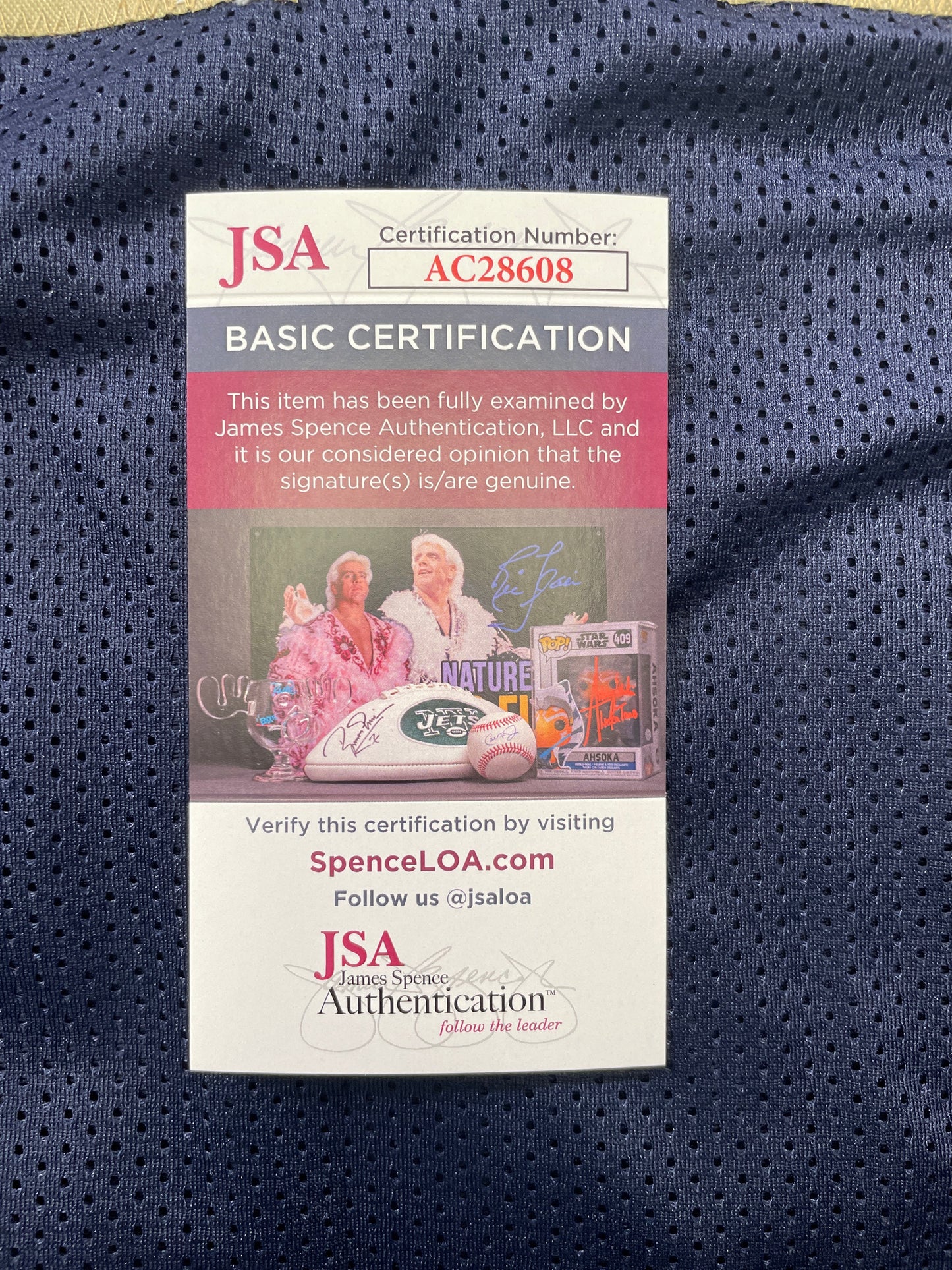 ROCKET ISMAIL NOTRE DAME SIGNED JERSEY (FULL SIG) w/"1990 All American" JSA