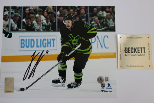 LOGAN STANKOVEN DALLAS STARS SIGNED 8x10 PHOTO Carolina Hurricanes BAS
