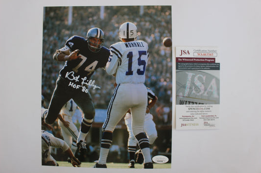 BOB LILLY DALLAS COWBOYS SIGNED 8x10 PHOTO vs COLTS w/HOF 80 JSA COA